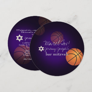 Invitation PixDezines Barre de basket Mitzvah/do-it-yourself 