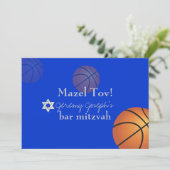 Invitation ✡ PixDezines Basketball Bar Mitzvah/Bricolage Colo (Debout devant)