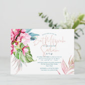 Invitation PixDezines, Bat mitzvah d'aquarelle (Debout devant)