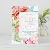 Invitation PixDezines, Bat mitzvah d'aquarelle (Debout devant)