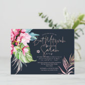 Invitation PixDezines, Bat mitzvah d'aquarelle (Debout devant)