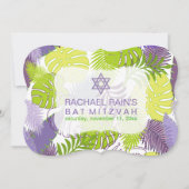 Invitation PixDezines bat mitzvah de forêt tropicale/luau (Devant)