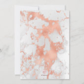 Invitation PixDezines Bat mitzvah Marbre Faux Veines rosées e (Dos)