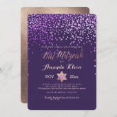 Invitation PixDezines Bat mitzvah/Rose/Rose Gold/Confetti (Devant / Derrière)