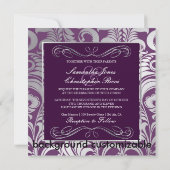 Invitation PixDezines Bellissimo Damask, Custom Color!! (Dos)