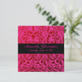 Invitation PixDezines Bellissimo Damask Vintage (Debout devant)