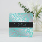 Invitation PixDezines Bellissimo Damask Vintage (Debout devant)