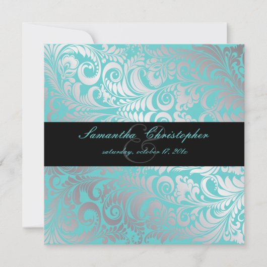 Invitation PixDezines Bellissimo Damask Vintage (Devant)