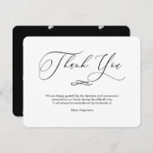 Invitation PixDezines Bereavement Merci, après funérailles (Devant / Derrière)