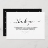 Invitation PixDezines Bereavement Merci, après funérailles da (Devant / Derrière)