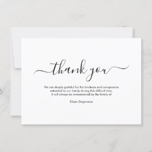 Invitation PixDezines Bereavement Merci, après funérailles da