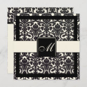 Invitation PixDezines Black Flora Damask/arrière - plan DO-IT (Devant / Derrière)