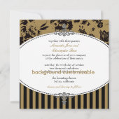 Invitation PixDezines Black Stripes+ DO-IT-YOURSELF Couleur p (Dos)