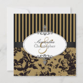 Invitation PixDezines Black Stripes+ DO-IT-YOURSELF Couleur p (Devant)