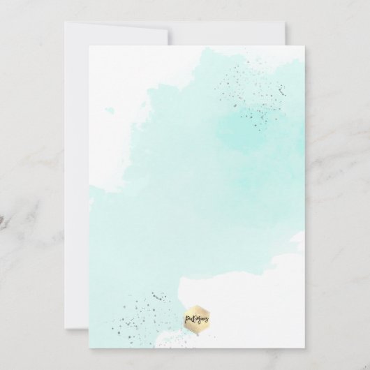 Invitation PixDezines Bleu Aqua (Dos)