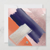 Invitation PixDezines Bloc de Couleurs Art Moderne Rose Pâle  (Dos)