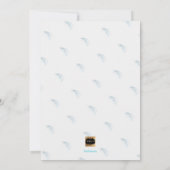 Invitation PixDezines Blue+Argent Palms, Partie d'engagement (Dos)