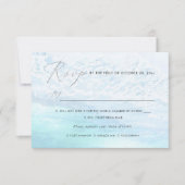 Invitation PixDezines Blue Coastal, RSVP de plage avec choix (Devant)