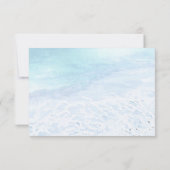 Invitation PixDezines Blue Coastal, RSVP de plage avec choix (Dos)