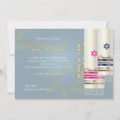 Invitation PixDezines Blue/Pink Tallits/B'nai Mitzvah (Devant)