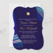 Invitation PixDezines ✡ Blue Tallit Bar Mitzvah (Dos)