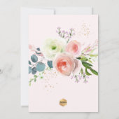 Invitation PixDezines Blush Aquarelle Peonies Baptême (Dos)