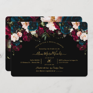 Invitation PixDezines Blush Bourgogne Turquoise Fête des mari