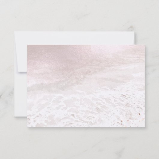 Invitation PixDezines Blush Coastal, Plage RSVP w Repas (Dos)