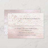 Invitation PixDezines Blush Coastal, Plage RSVP w Repas (Devant / Derrière)