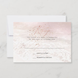 Invitation PixDezines Blush Coastal, Sand n Sea RSVP