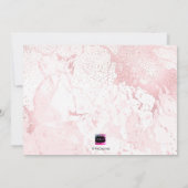 Invitation PixDezines Blush Marble+Confetti/Baptême (Dos)