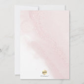 Invitation PixDezines Blush Rose Rose Gold Christening (Dos)