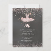 Invitation PixDezines Blush Tutu et Papillons Récital de Dans (Dos)