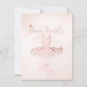 Invitation PixDezines Blush Tutu n Butterflies Dance Recital (Devant)