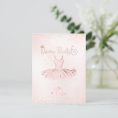 Invitation PixDezines Blush Tutu n Butterflies Dance Recital (Debout devant)
