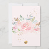 Invitation PixDezines Blush Watercolor Rose Christening (Dos)