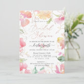 Invitation PixDezines Blushing Romance Sweetpea Fête des mari (Debout devant)