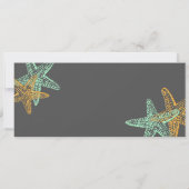Invitation PixDezines Boarding Pass+Starfish+Beach Wedding (Dos)