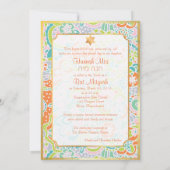Invitation PixDezines Boho Floral+Butterflies Bat mitzvah (Dos)