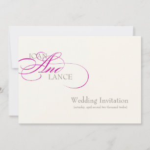 Invitation PixDezines bricolage couleur, fuchsia... police fa
