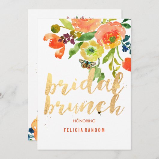 Invitation PixDezines Bridal Brunch/do-it-yourself Arrière -  (Devant / Derrière)