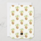 Invitation PixDezines Bridal Brunch/Faux Gold/Pineapples Card (Dos)