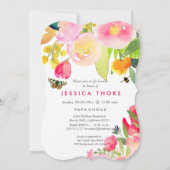 Invitation PixDezines Bridal Brunch Floral Aquarelle (Dos)