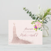 Invitation PixDezines Bridesmaid/Floral/Aquarelle/Printemps (Debout devant)