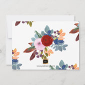 Invitation PixDezines Bridesmaid/Floral/Aquarelle/Rouge (Dos)