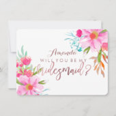 Invitation PixDezines Bridesmaid/Floral/Watercolor/May Flower (Devant)