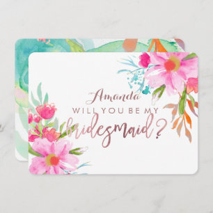 Invitation PixDezines Bridesmaid/Floral/Watercolor/May Flower