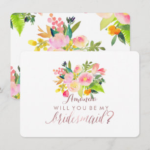 Invitation PixDezines Bridesmaid/Floral/Watercolor/Spring