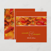 Invitation PixDezines brûlé calla rouge (Devant / Derrière)