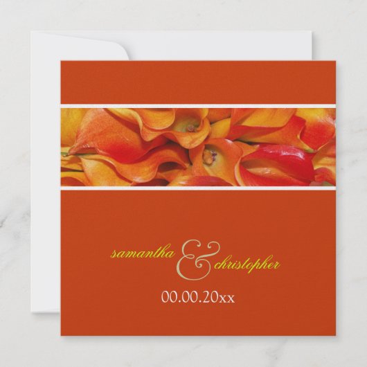 Invitation PixDezines brûlé calla rouge (Devant)
